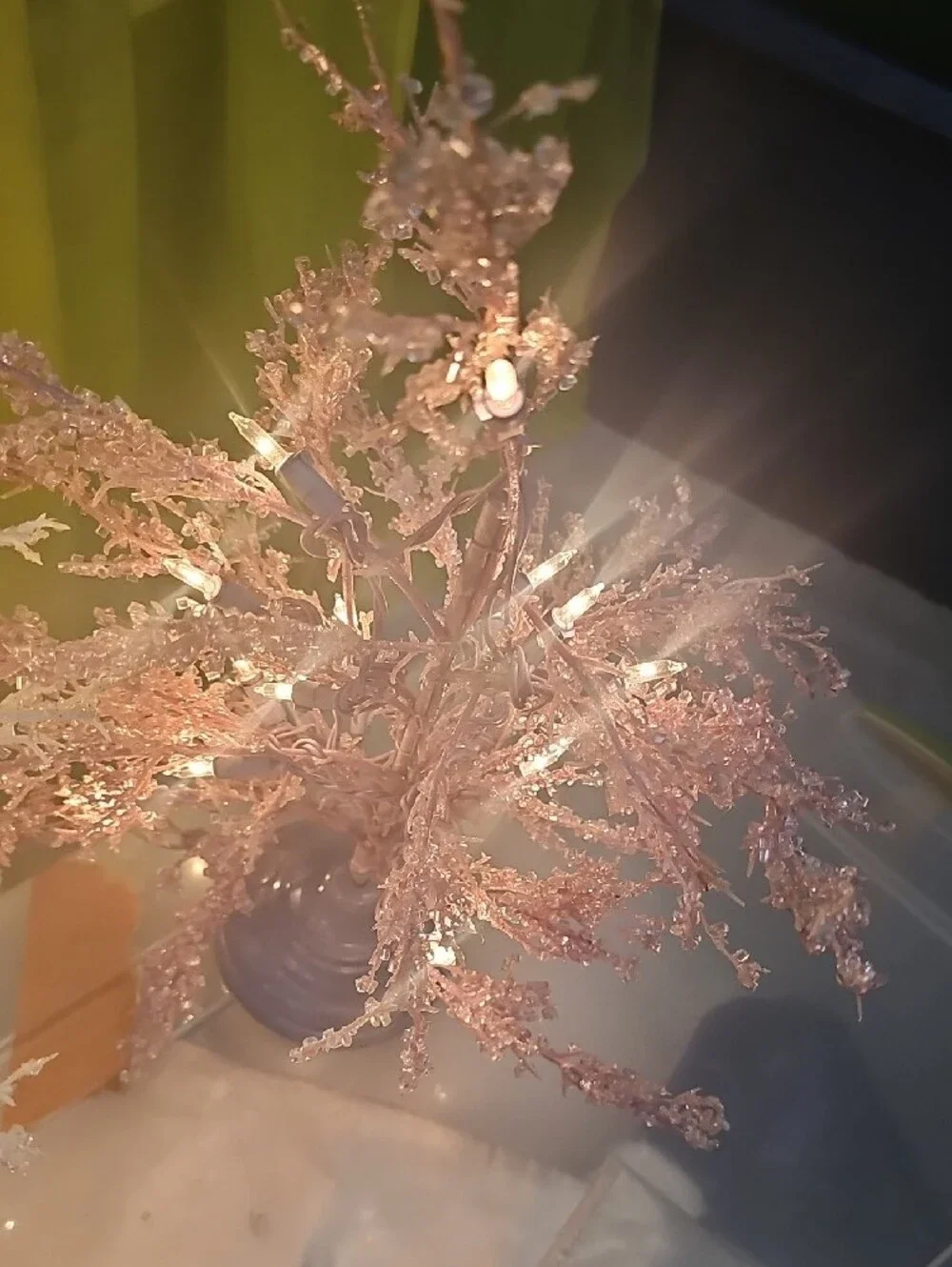 Pair of Lighted Decorative Floral Trees - White & Lavender 20